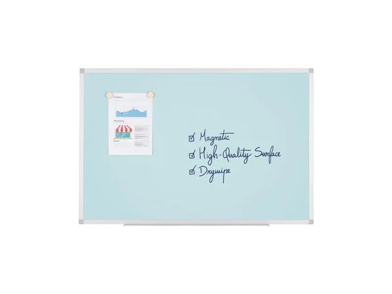 Bi-Office Magnethaftendes Whiteboard AYDA 90 cm x 60 cm, Hellblau