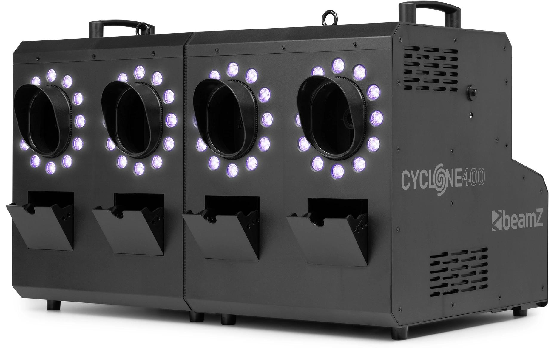 BeamZ Cyclone 400 Nebel- und Seifenblasenmaschine mit 48 RGBW-LEDs