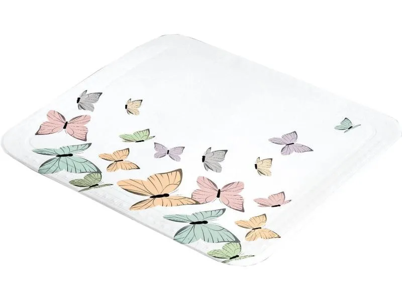 Kleine Wolke Duschwanneneinlage Butterflies 55 x 55 cm, Mehrfarbig/Weiss Kleine Wolke Duschwanneneinlage Butterflies 55 x 55 cm, Mehrfarbig/Weiss