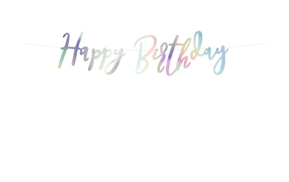 Partydeco Girlande Happy Birthday mehrfarbig, 16.5 x 62 cm