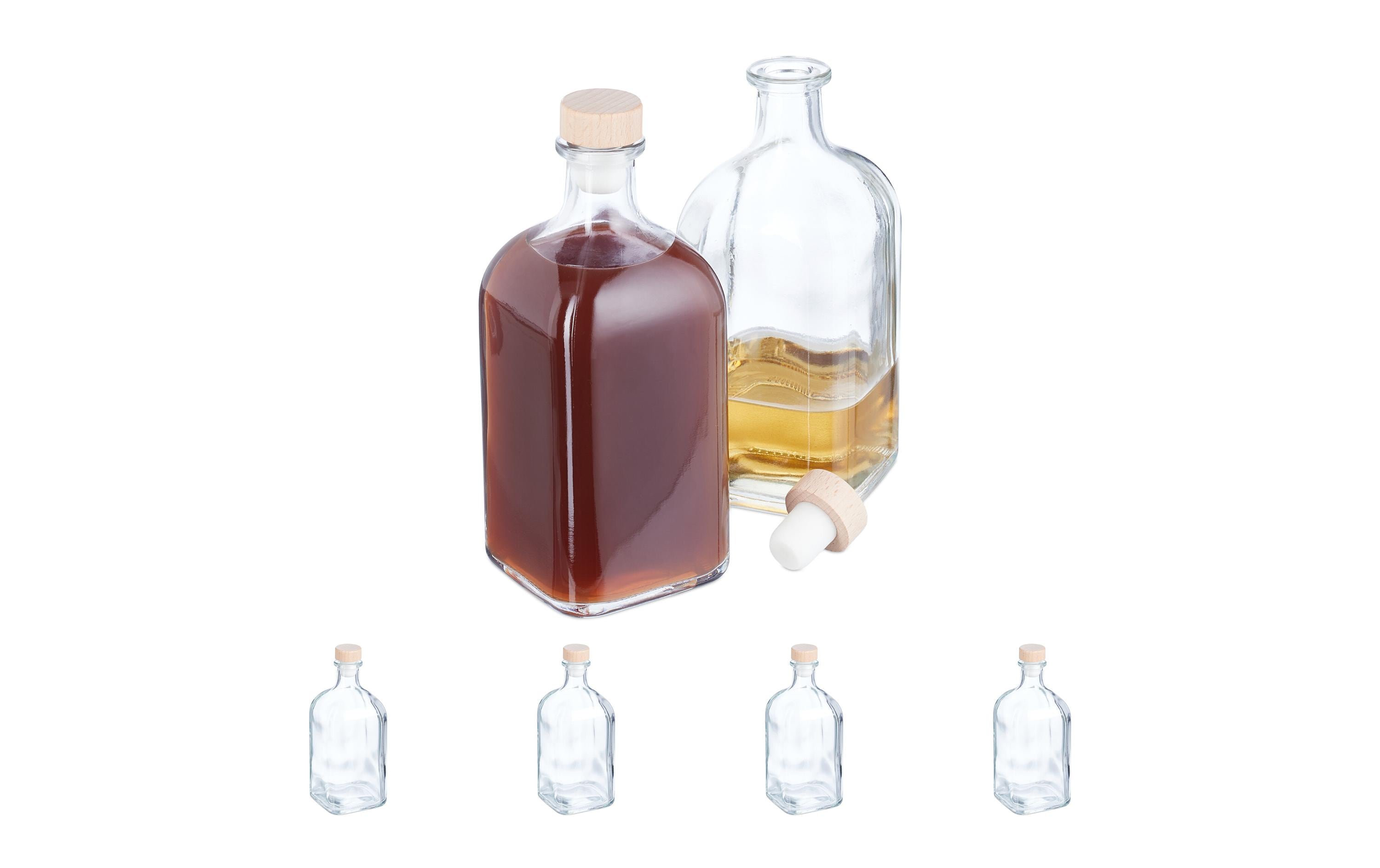 relaxdays Einmachflasche 500 ml, 6 Stück