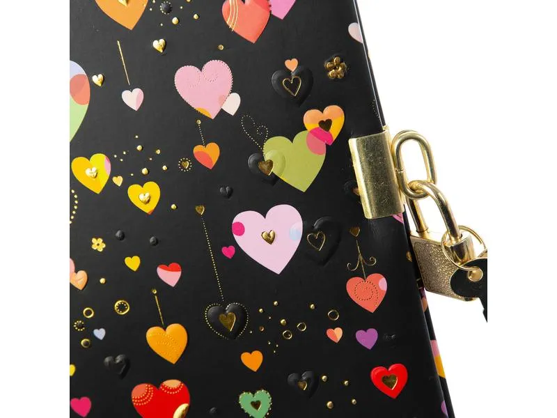Goldbuch Tagebuch Heart dark 96 Seiten, 16.5 x 16.5 cm