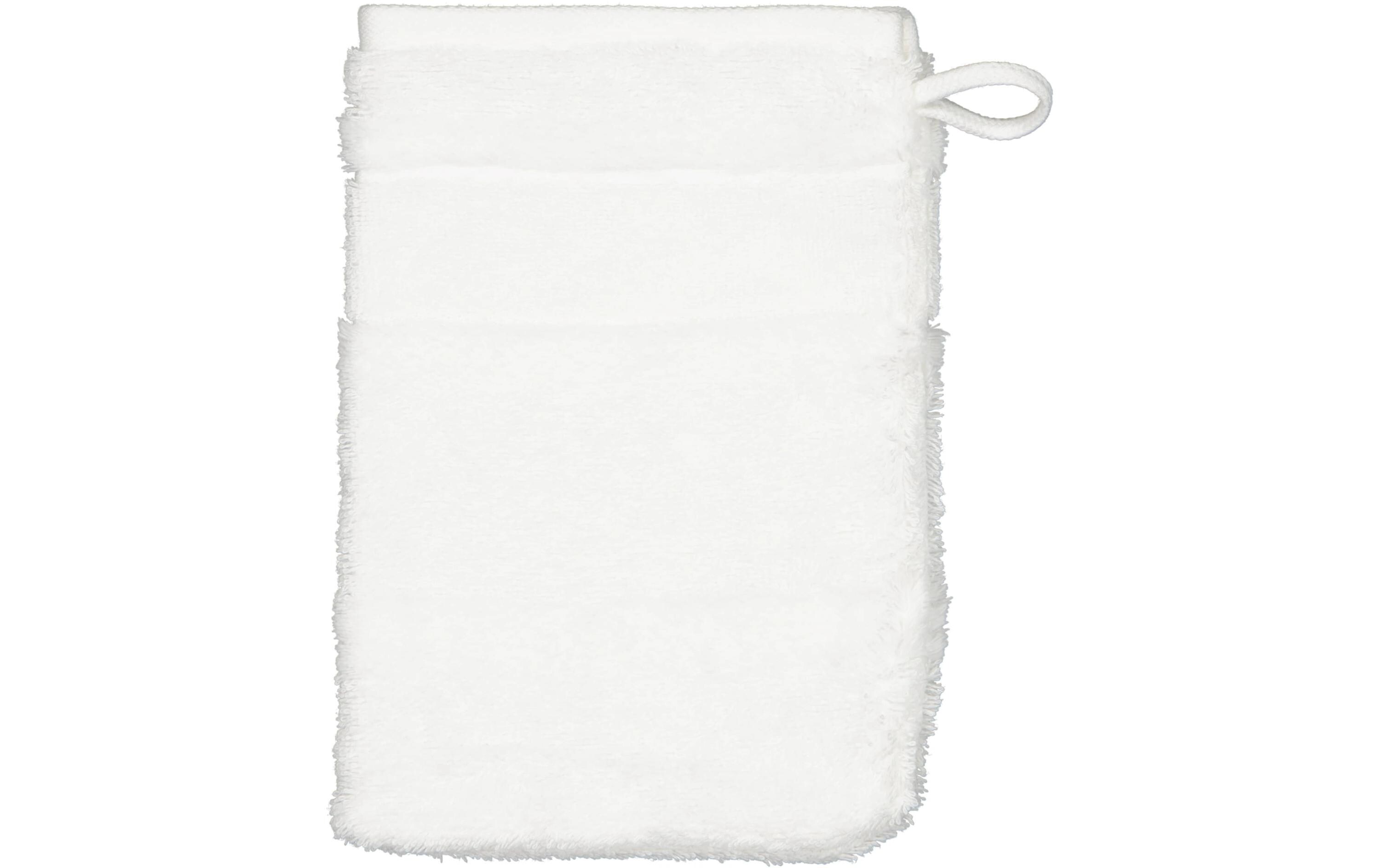 Cawö Waschhandschuh Noblesse 16 x 22 cm, Weiss