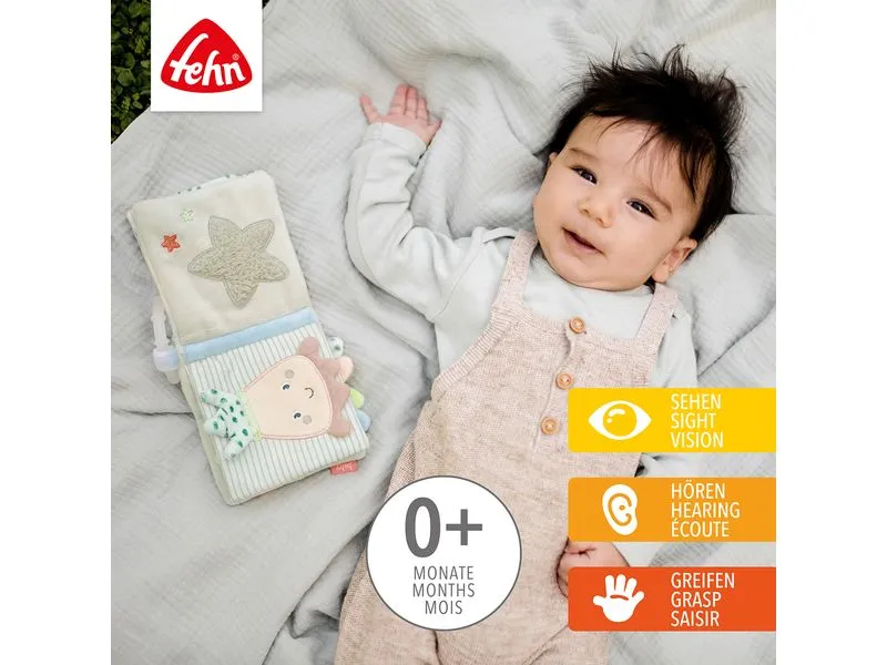 fehn Kinderwagenspielzeug Stoffbuch Oktopus