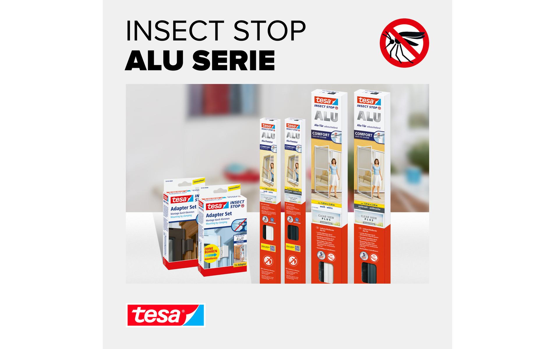 tesa Fliegengitter Insektenschutz Alu Comfort Tür 1 x 2.2m