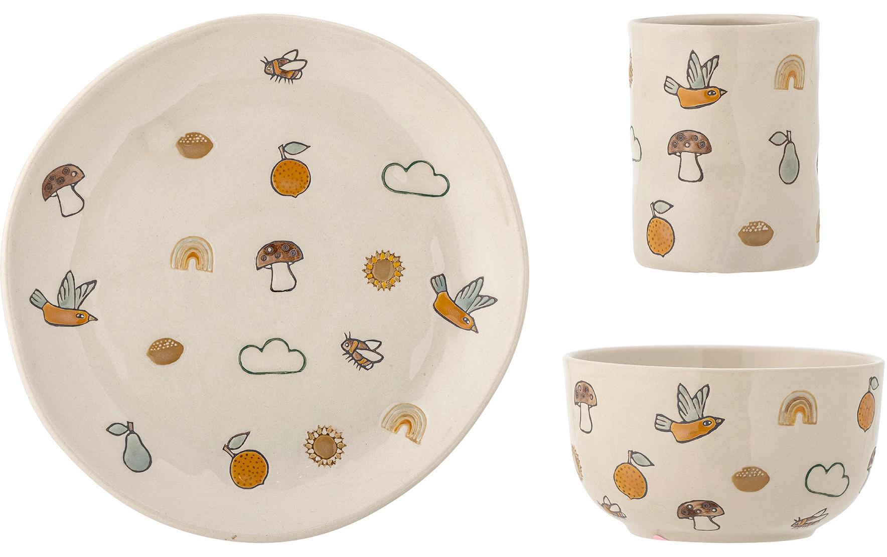 Bloomingville Kindergeschirrset Agnes 3er Set Bloomingville Kindergeschirrset Agnes 3er Set