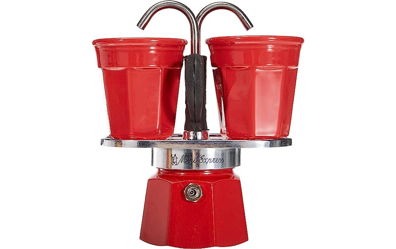 Bialetti Mini Express 2 Tassen, Rot