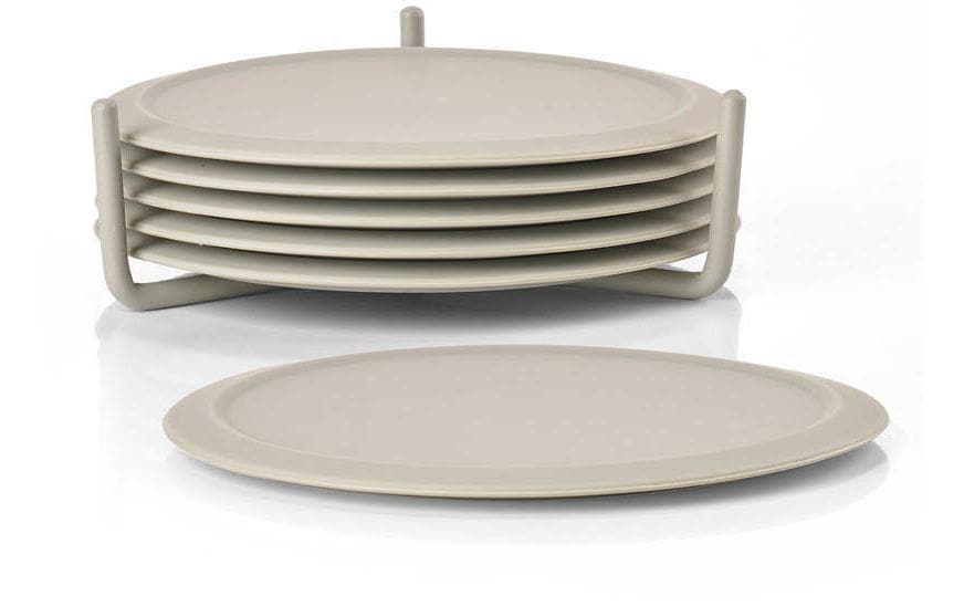 Zone Denmark Glasuntersetzer Singels 6 Stück, Mud