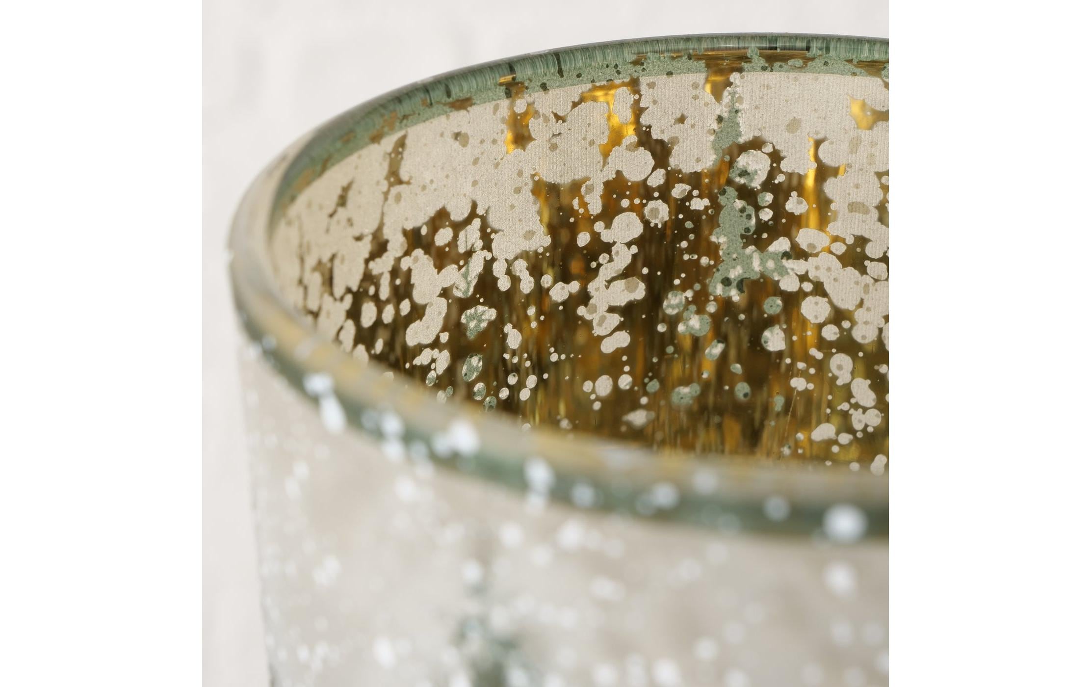 Boltze Weihnachtswindlicht Elmas Glas, 12.5 x 10 cm