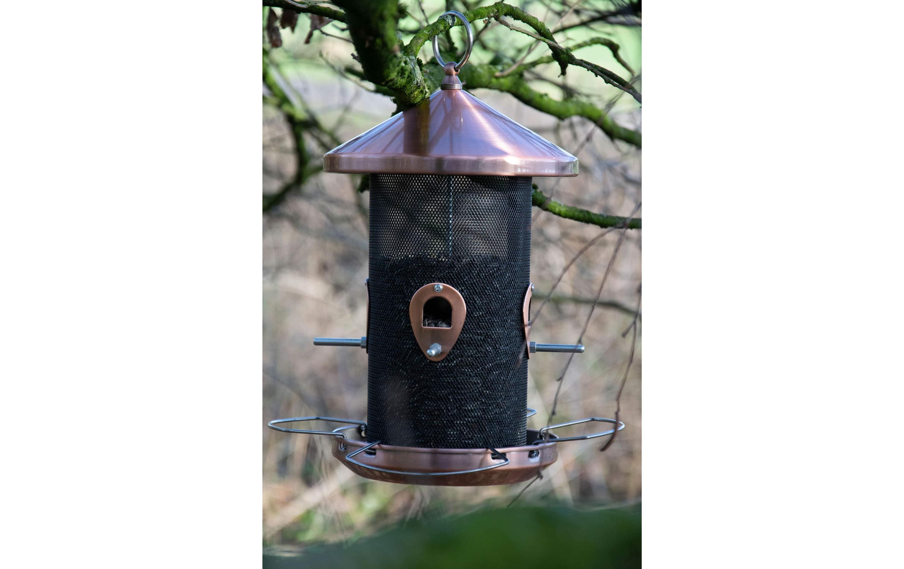 dobar Futterspender XXL, 20 x 20 x 32 cm, Metall, Kupfer