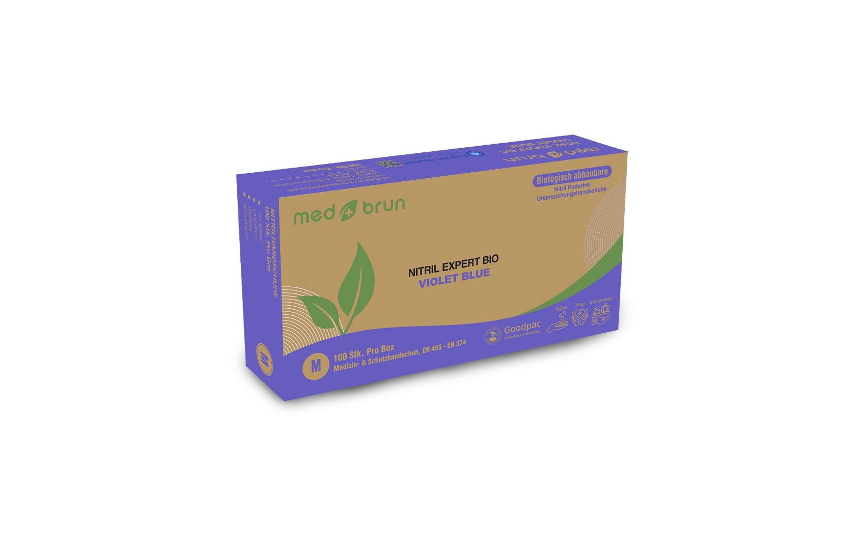 MedBrun Nitril Expert Bio XL, Blauviolett, 100 Stk MedBrun Nitril Expert Bio XL, Blauviolett, 100 Stk