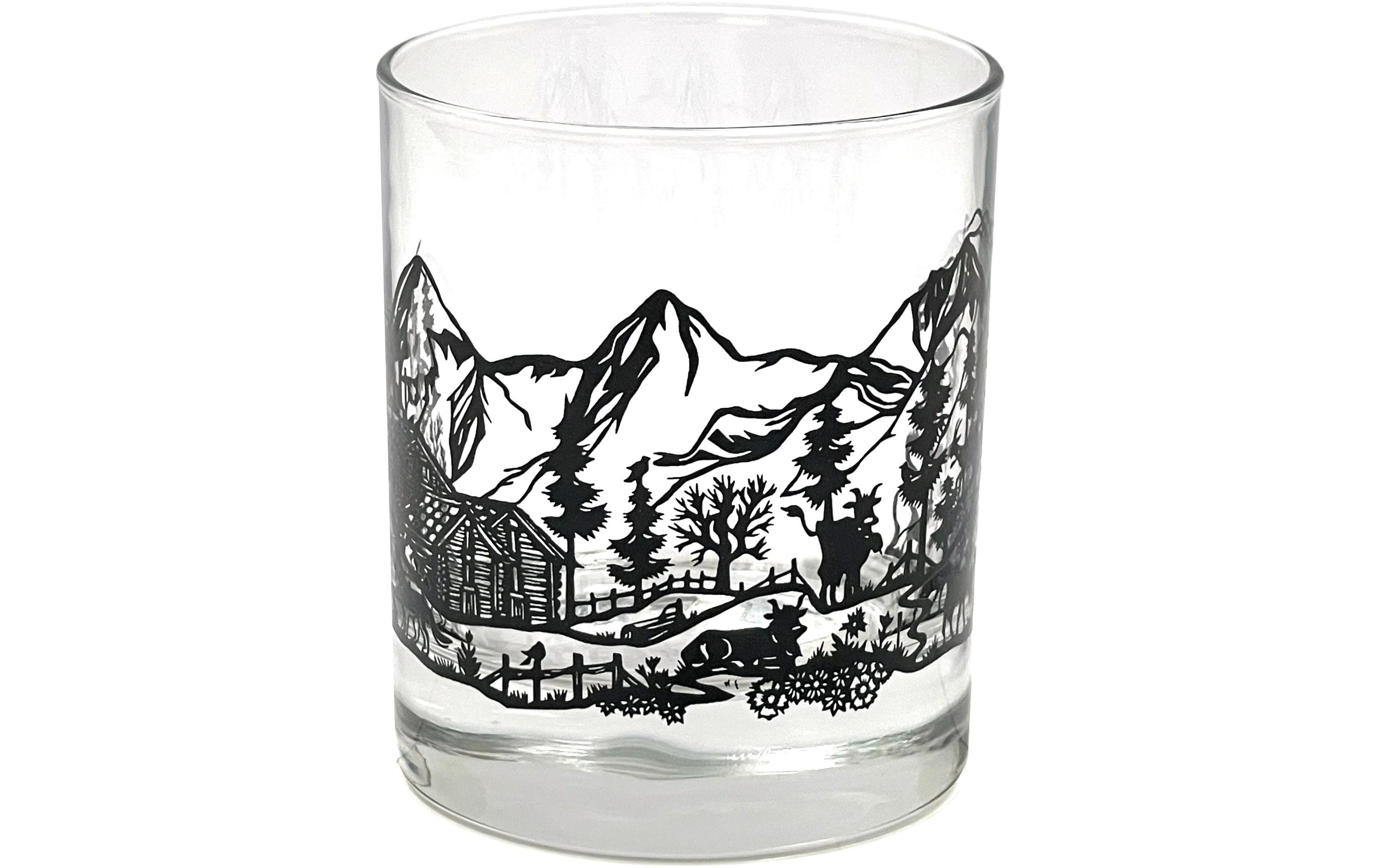 Heidi Cheese Line Trinkglas Cut 300 ml, 1 Stück, Transparent