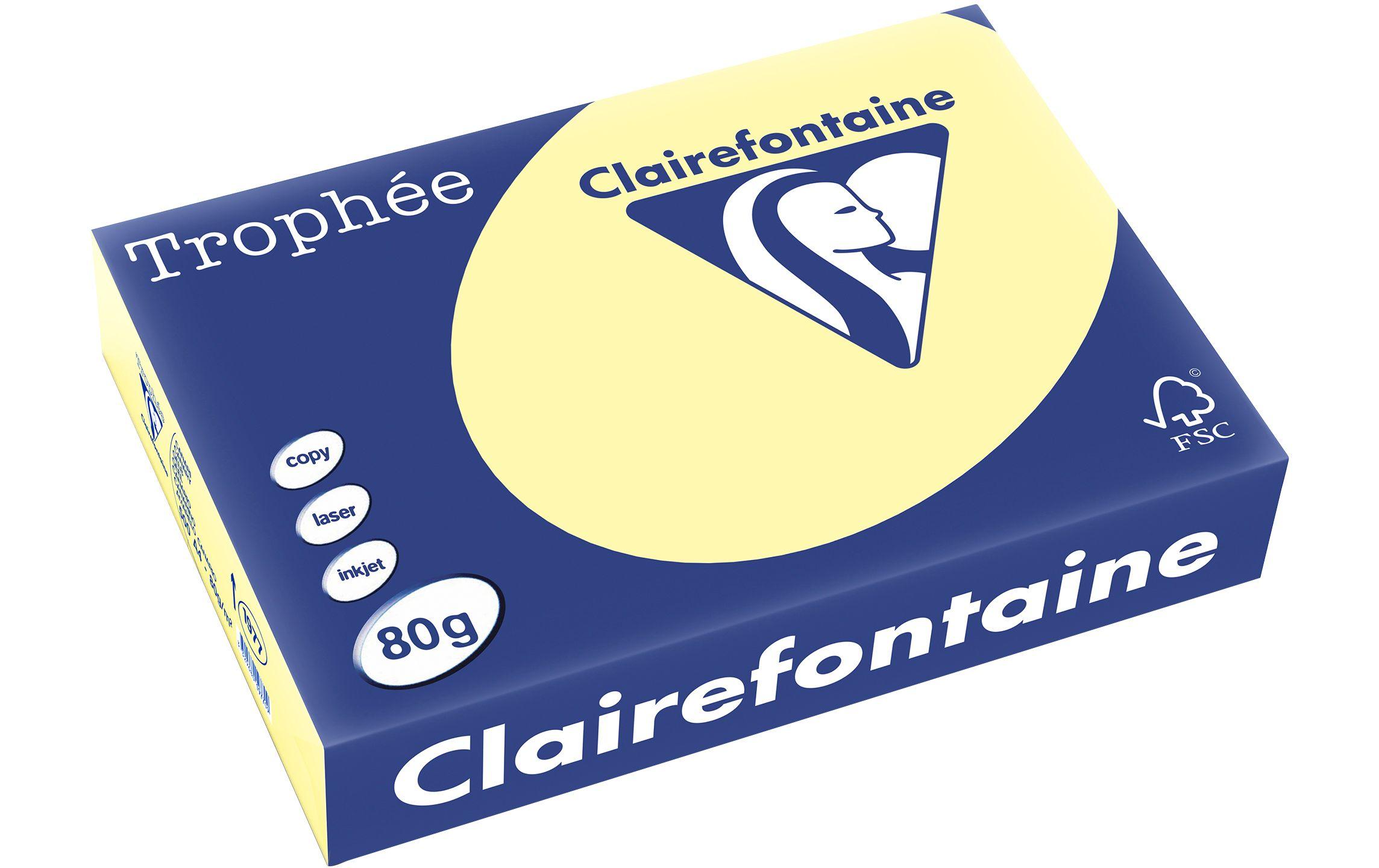 Clairefontaine Kopierpapier Trophée A4, 80 g/m², Gelb, 500 Blatt