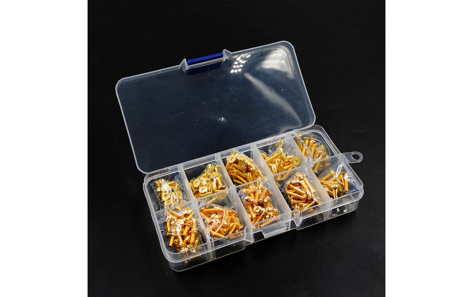 Yeah Racing Schraubenbox M3 12.9G Goldfarbig beschichtet