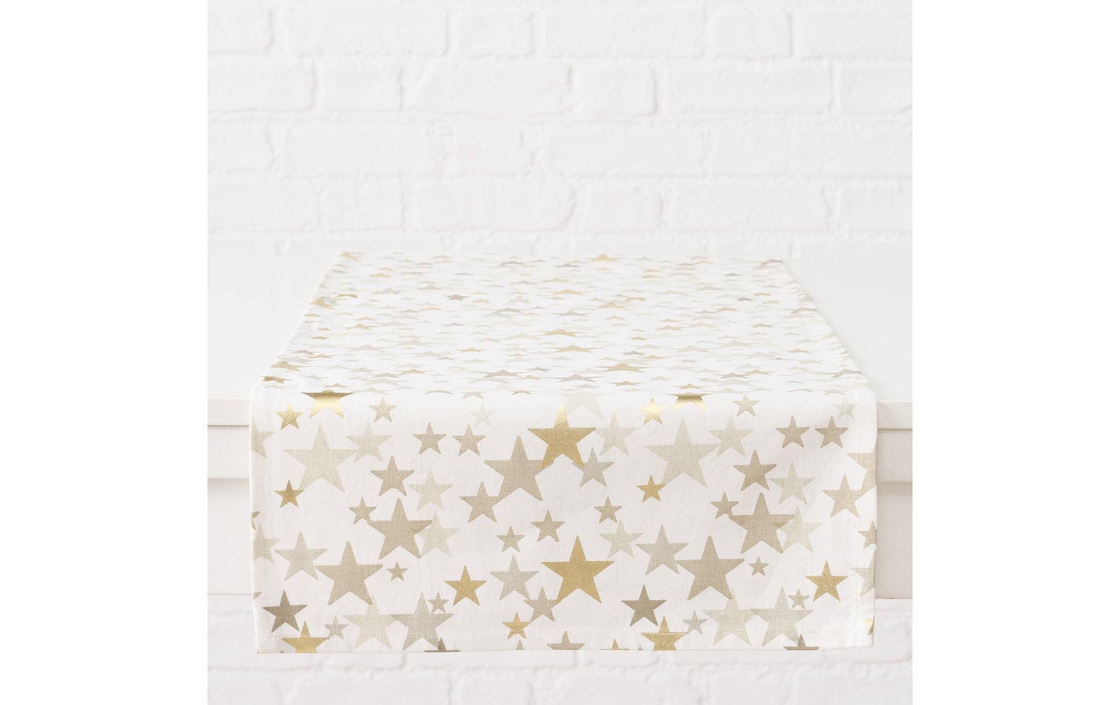 Boltze Tischläufer Sparkly Textil, 140 x 40 cm