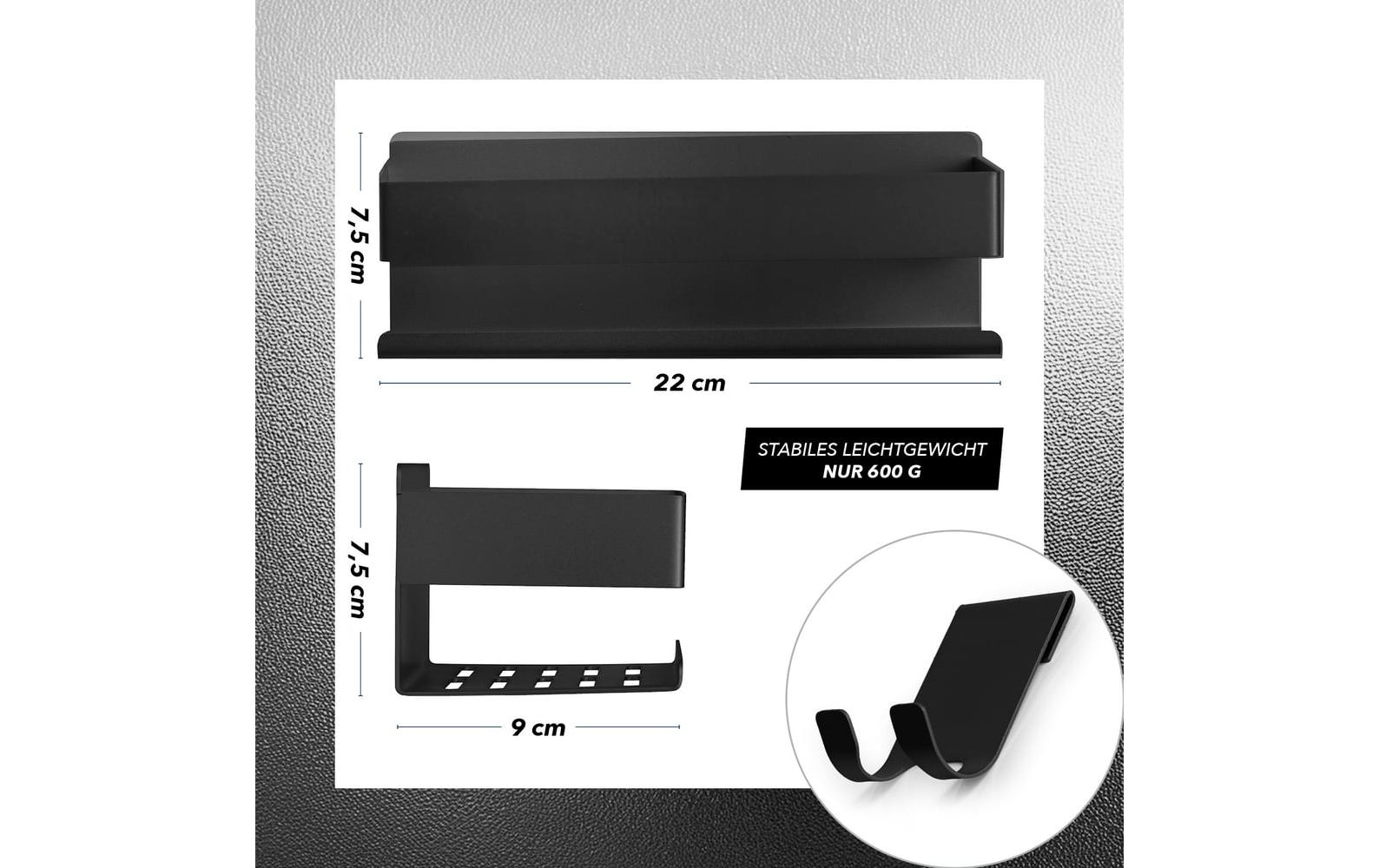 Benkstein Einzel-Duschorganizer Schwarz
