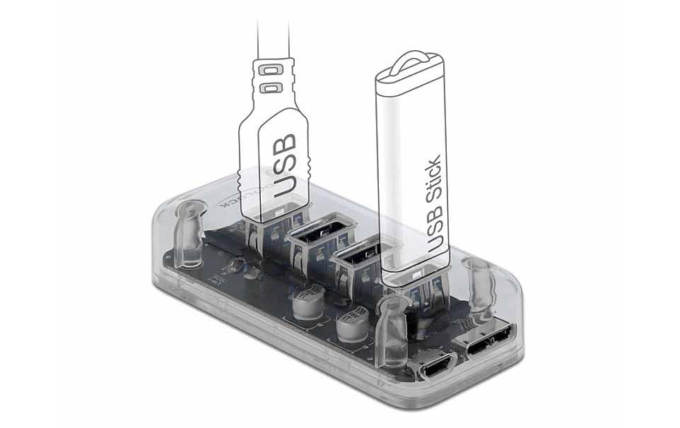 Delock USB-Hub 64087 USB 3.0 - 4x Typ-A