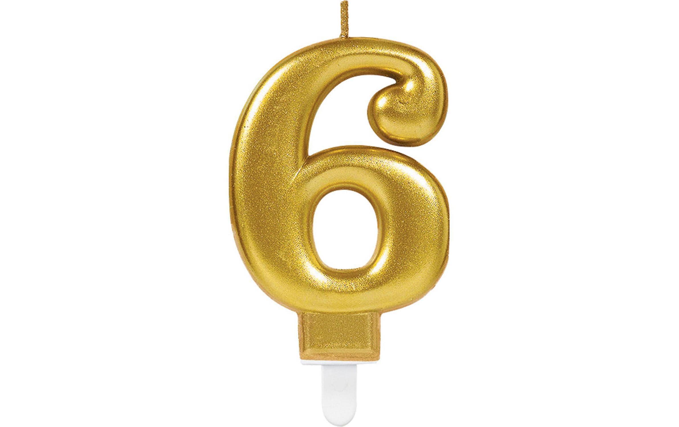 Amscan Zahlenkerze Nummer 6, 1 Stück Amscan Zahlenkerze Nummer 6, 1 Stück