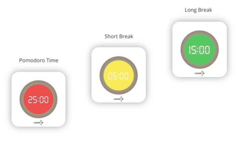 Luxafor Pomodoro Timer mit 0.5 m USB-A Kabel
