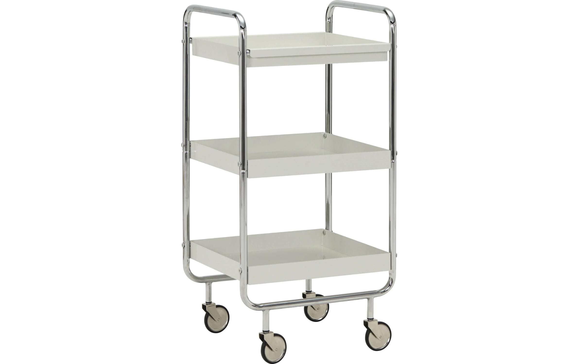 House Doctor Bartrolley HDRoll, 42 x 38 x 85 cm, Silber / Weiss