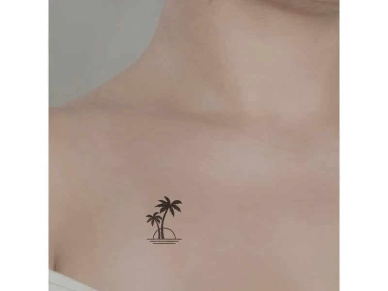 minink Tattoo Sonnenuntergang Palmen Grösse: S (3.1 cm x 4.1 cm) minink Tattoo Sonnenuntergang Palmen Grösse: S (3.1 cm x 4.1 cm)