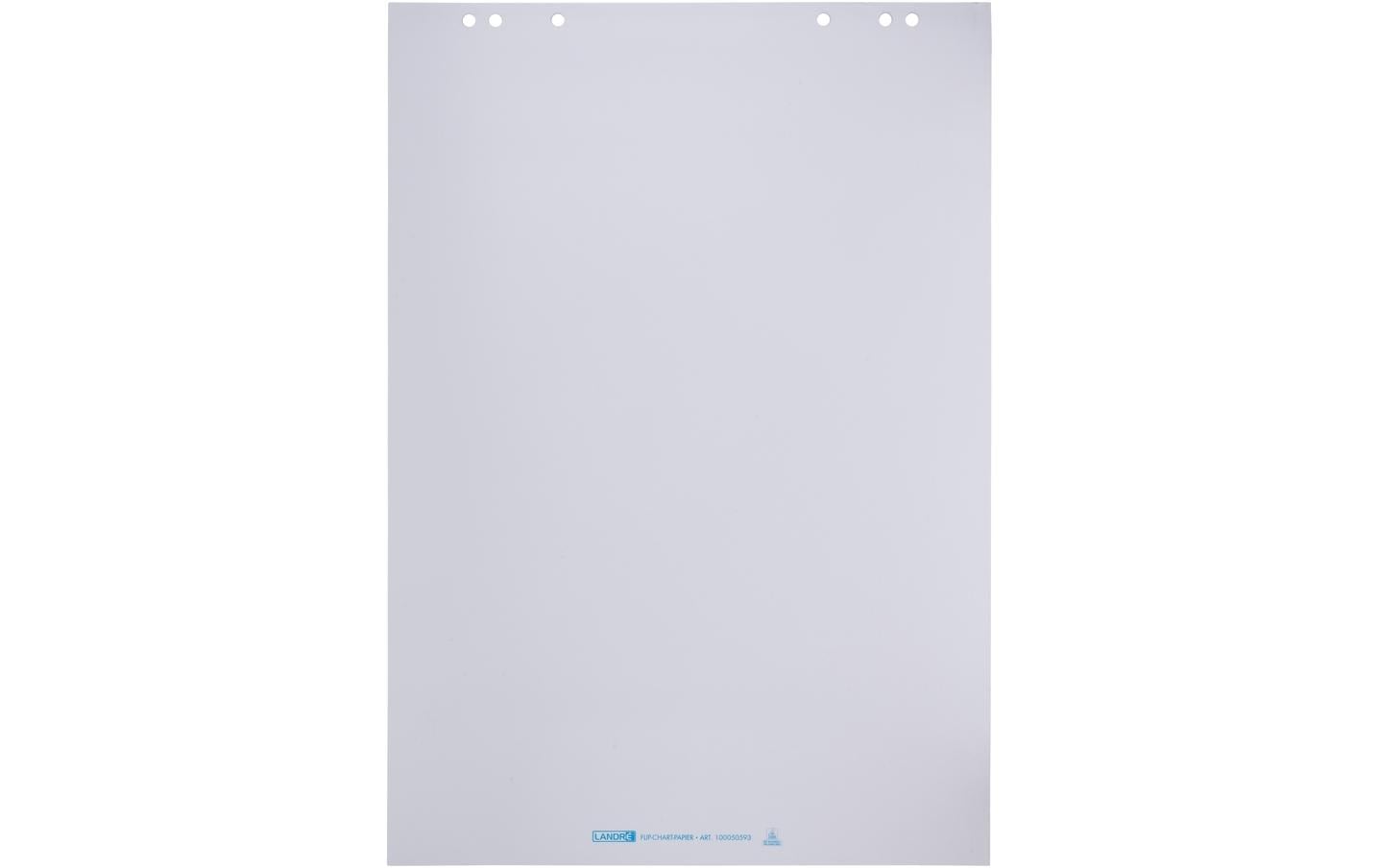 Landré Flipchart Block 65 x 98 cm, blanko, Weiss, 5 Stück Landré Flipchart Block 65 x 98 cm, blanko, Weiss, 5 Stück