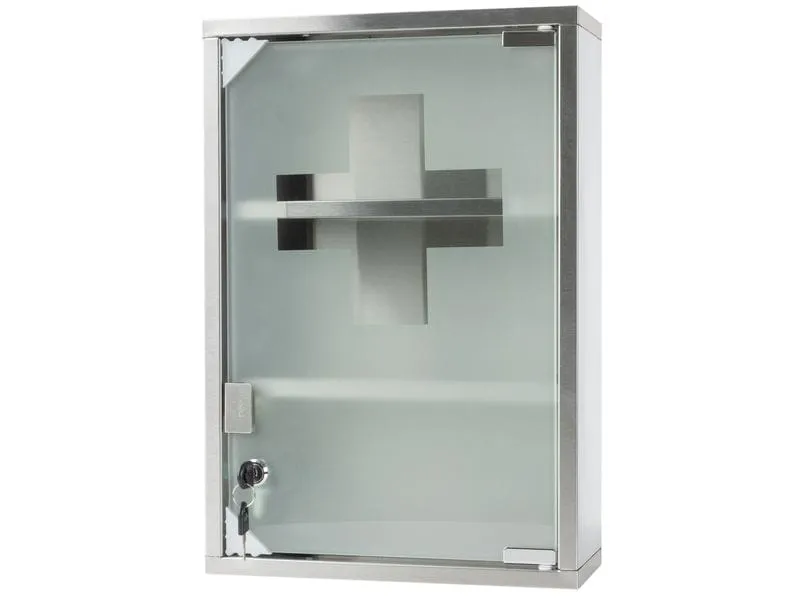 STRUCT Erste Hilfe Schrank 30 x 45 x 12 cm, Edelstahl STRUCT Erste Hilfe Schrank 30 x 45 x 12 cm, Edelstahl