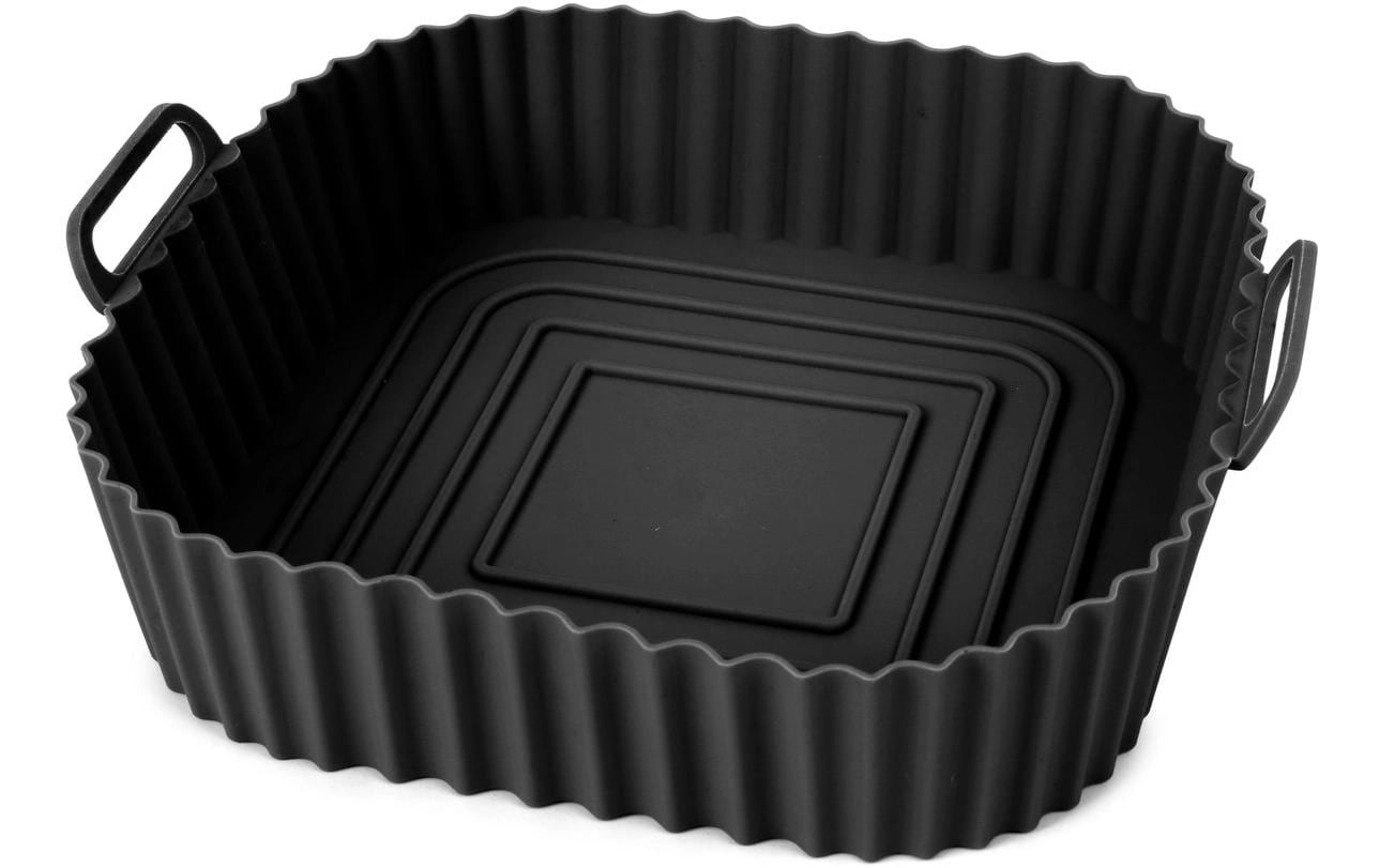 KitchBo Silikonform 20 x 20 x 6.3 cm, Schwarz / Grau