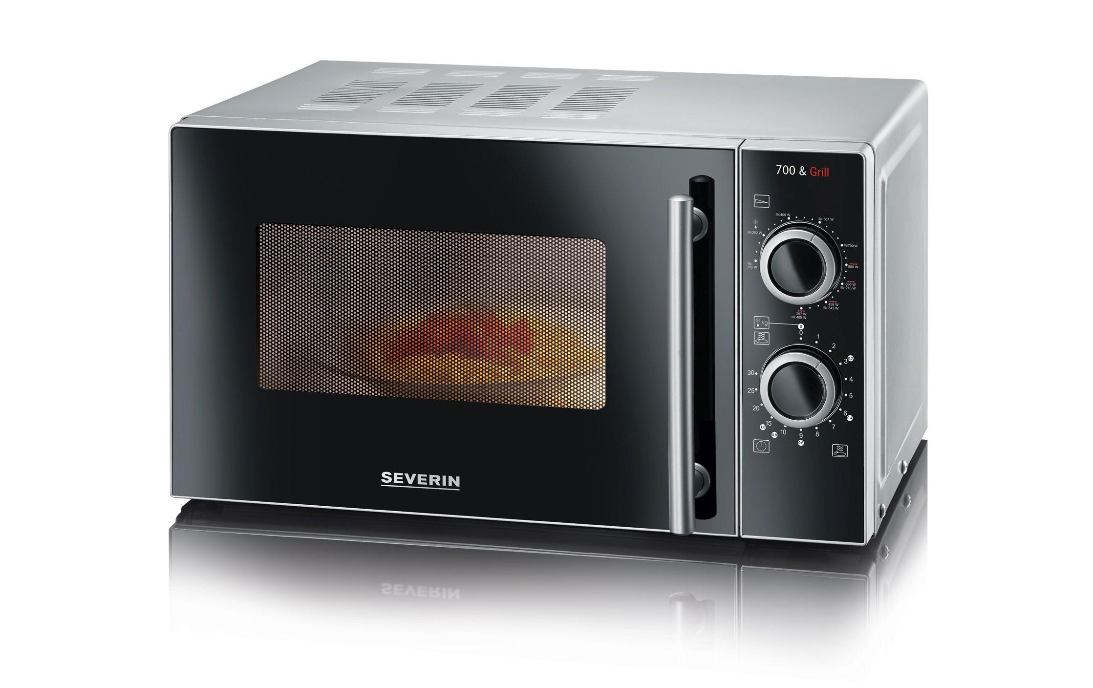 Severin Mikrowelle mit Grill MW 7875 Silber/Schwarz Severin Mikrowelle mit Grill MW 7875 Silber/Schwarz