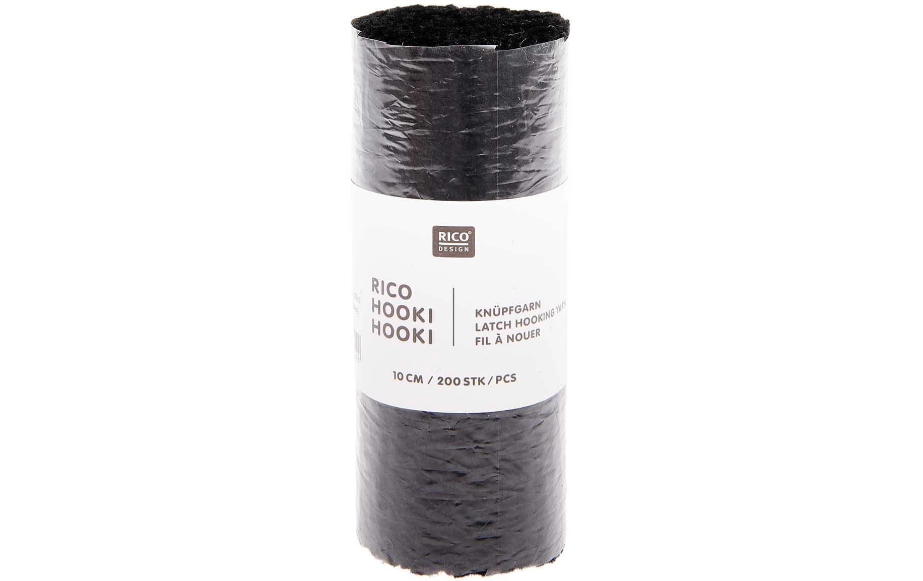 Rico Design Hooki Knüpfgarn Schwarz