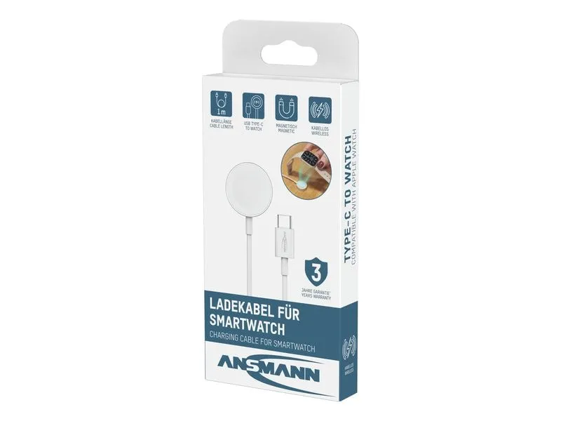 Ansmann USB-C Ladekabel für Apple Watch , 100 cm Ansmann USB-C Ladekabel für Apple Watch , 100 cm