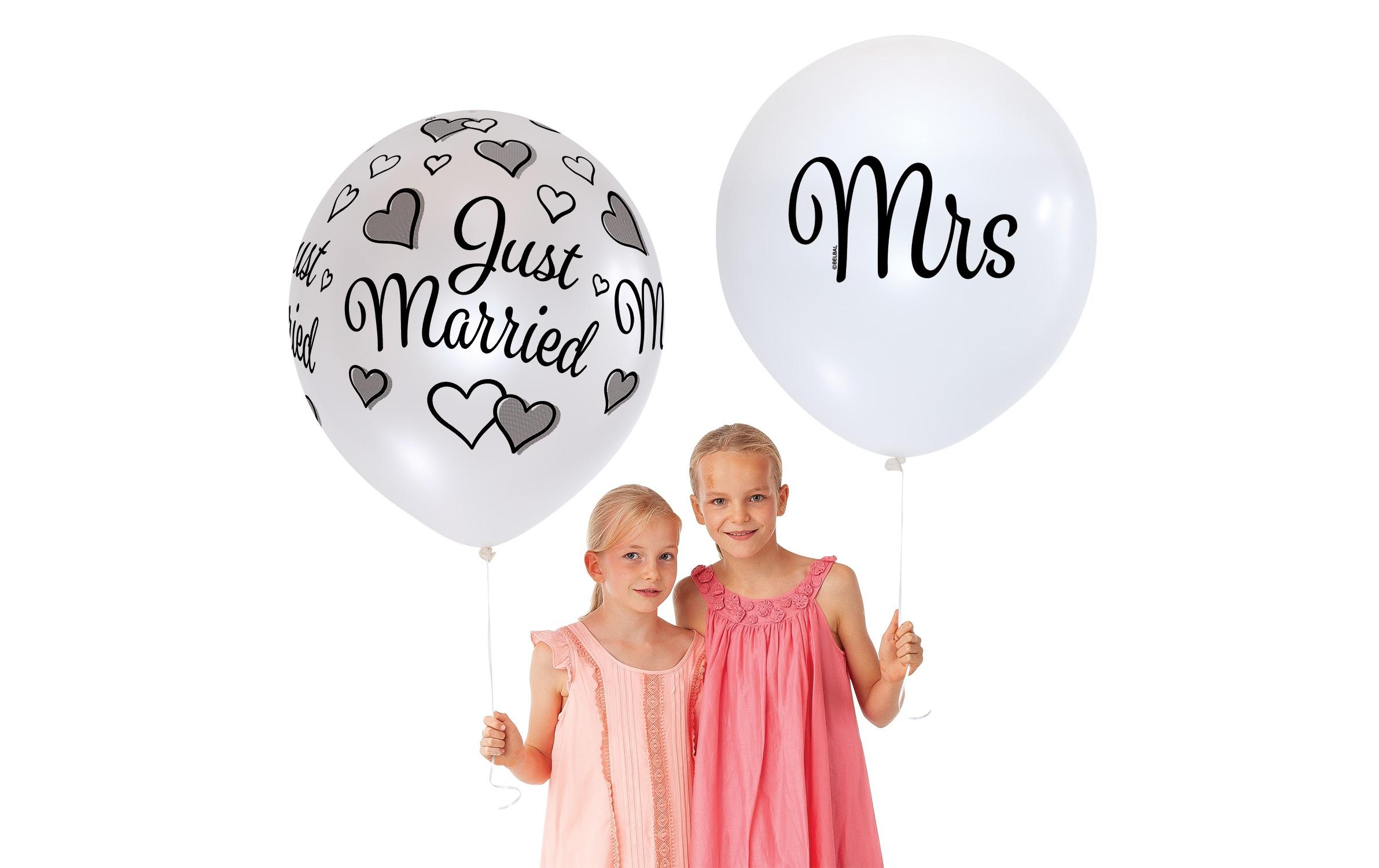 Belbal Luftballon Mrs Weiss, Ø 60 cm, 2 Stück