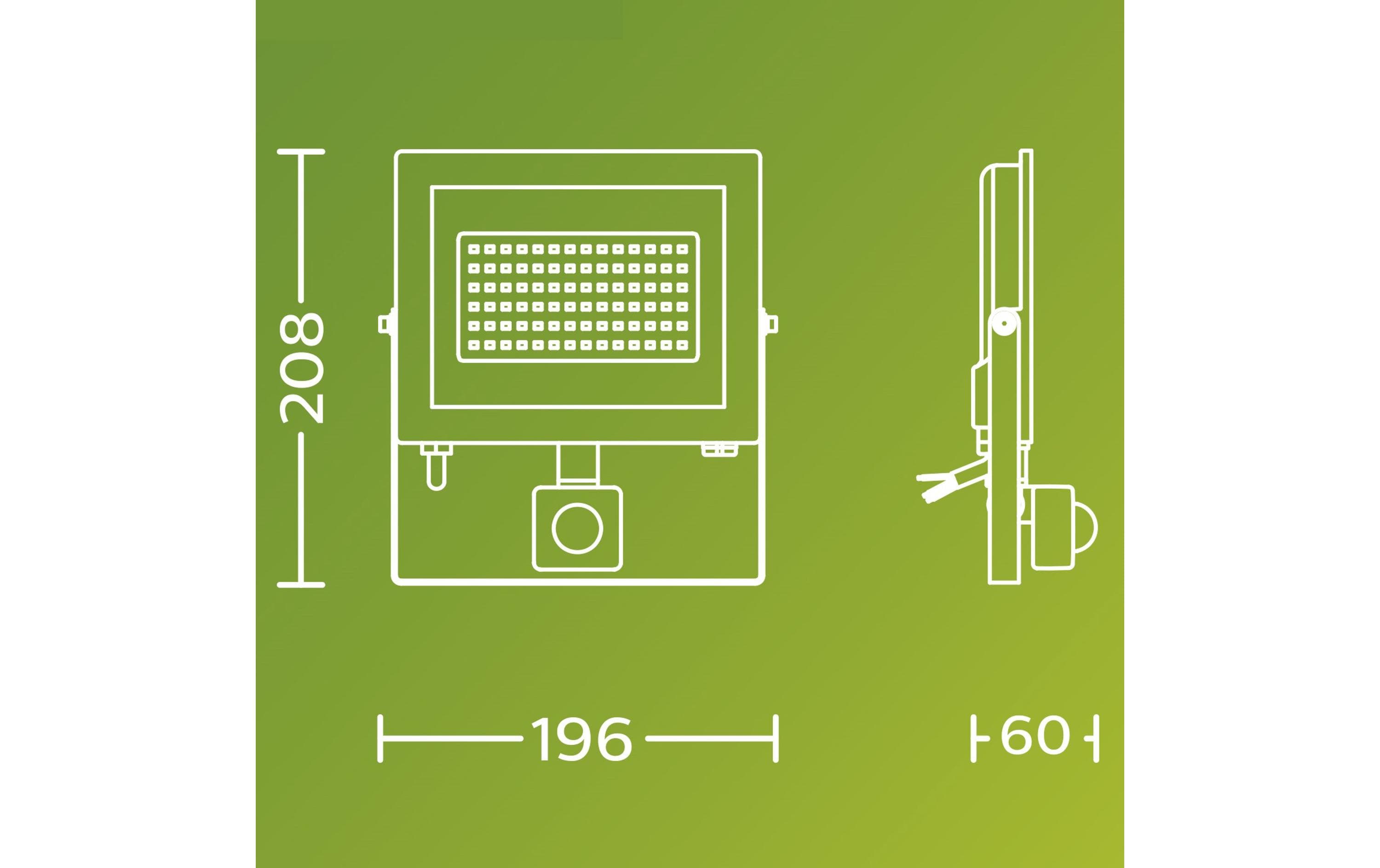 Philips Lois Flutlicht 50W 5000K IR IP65 schwarz 50 W
