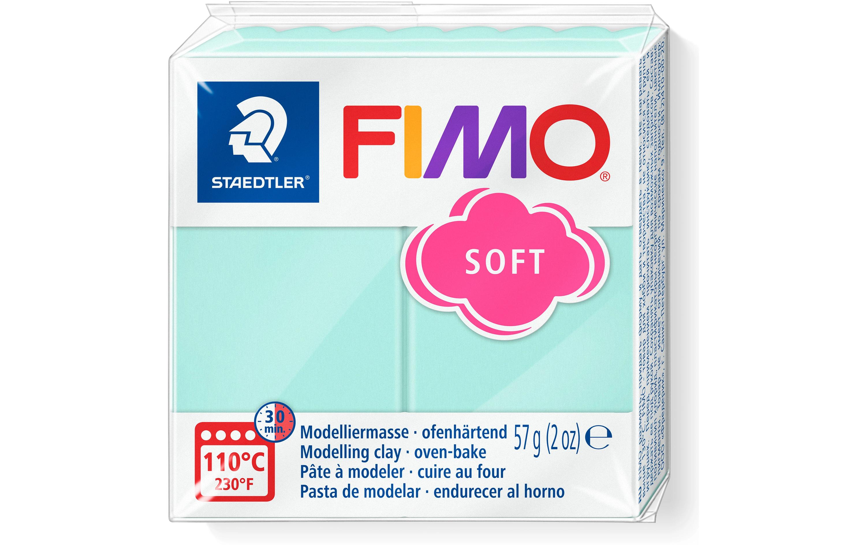 Fimo Modelliermasse Soft Mint transparent / Pearl