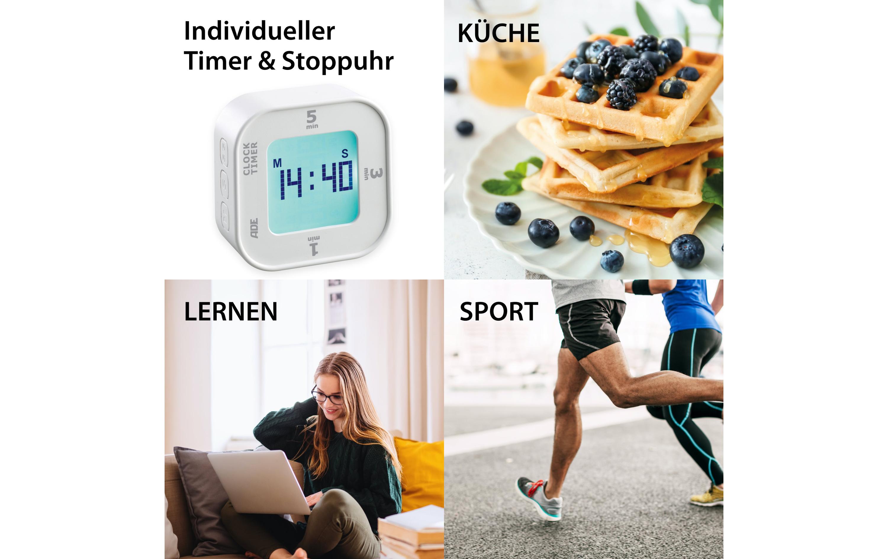 ADE Küchentimer Weiss