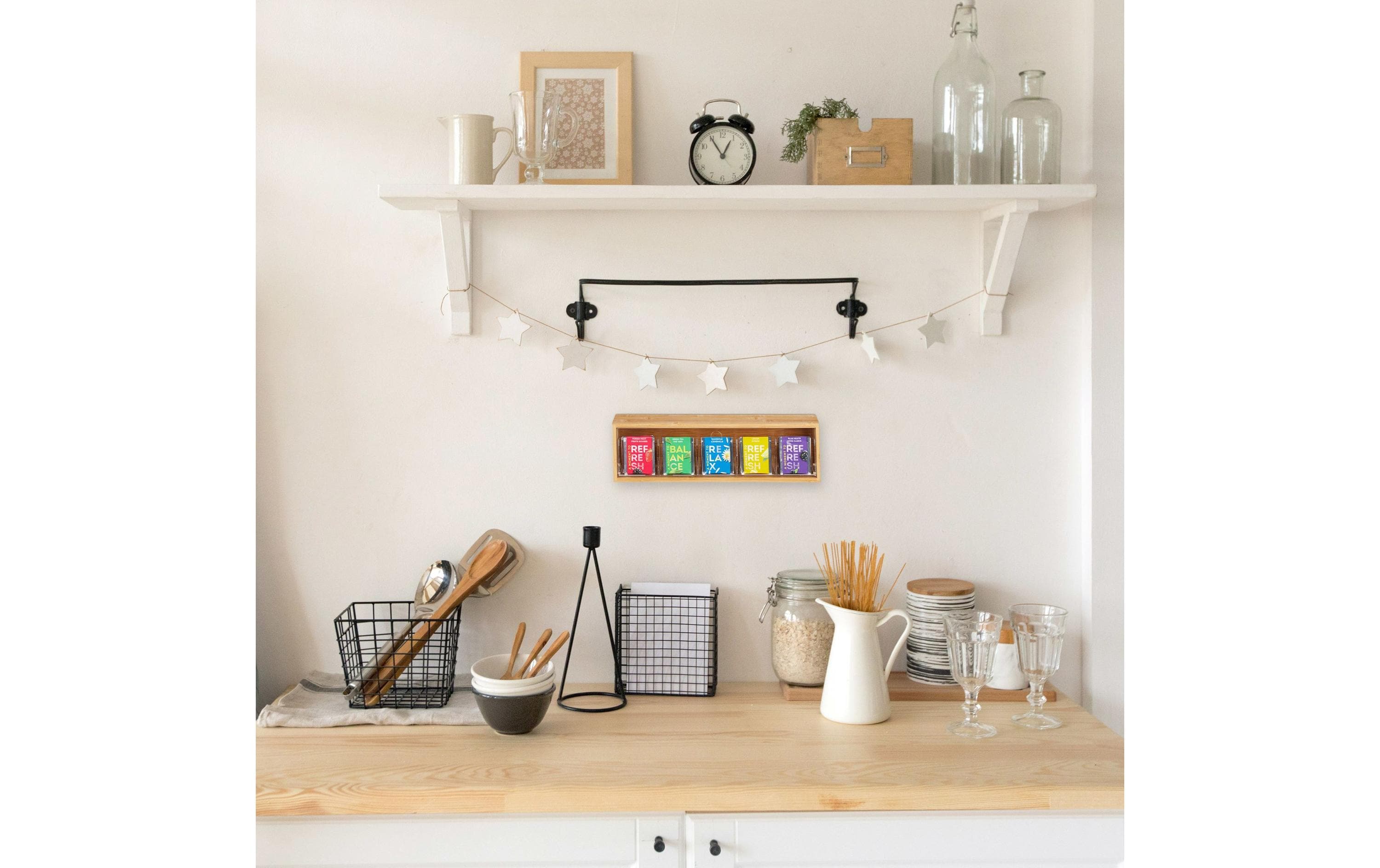 relaxdays Teebeutel-Box Braun