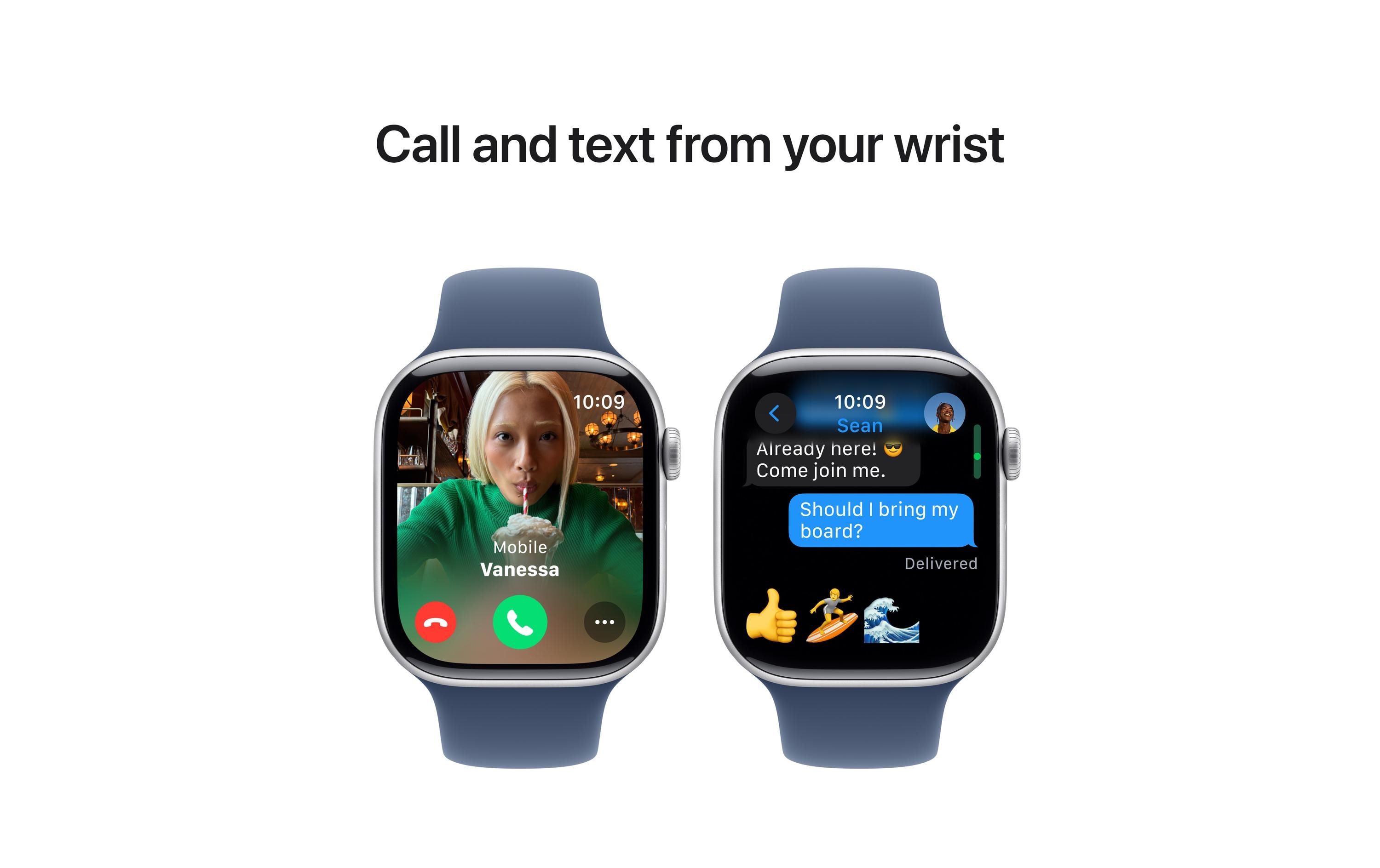 Apple Watch Series 10 46 mm Alu Silber Sport Denim M/L