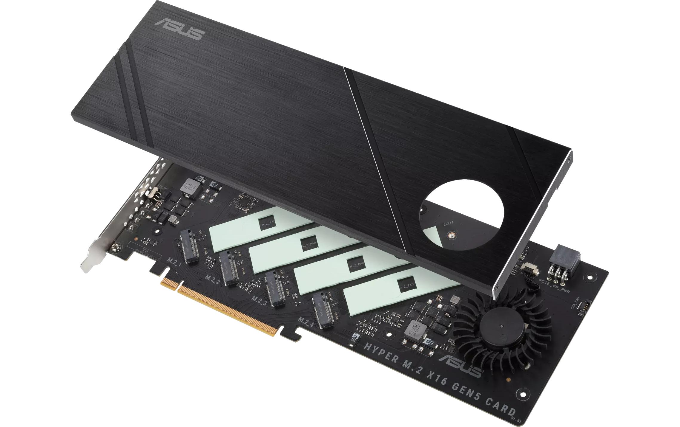 ASUS Host Bus Adapter Hyper M.2 x16 Gen5 Card ASUS Host Bus Adapter Hyper M.2 x16 Gen5 Card