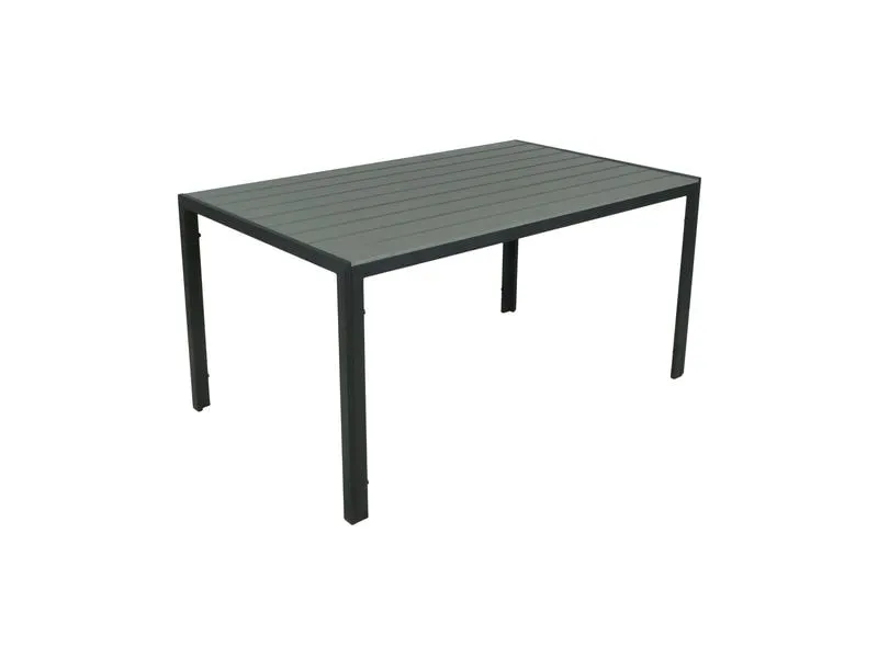 COCON Gartentisch Alice, 150 x 90 x 74 cm, Schwarz/Grau