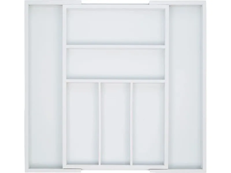 relaxdays Besteckkasten ausziehbar Weiss relaxdays Besteckkasten ausziehbar Weiss