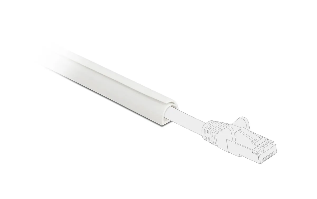 Delock Kabelkanal selbst-schliessend, -klebend 1 m x 10 mm Weiss Delock Kabelkanal selbst-schliessend, -klebend 1 m x 10 mm Weiss
