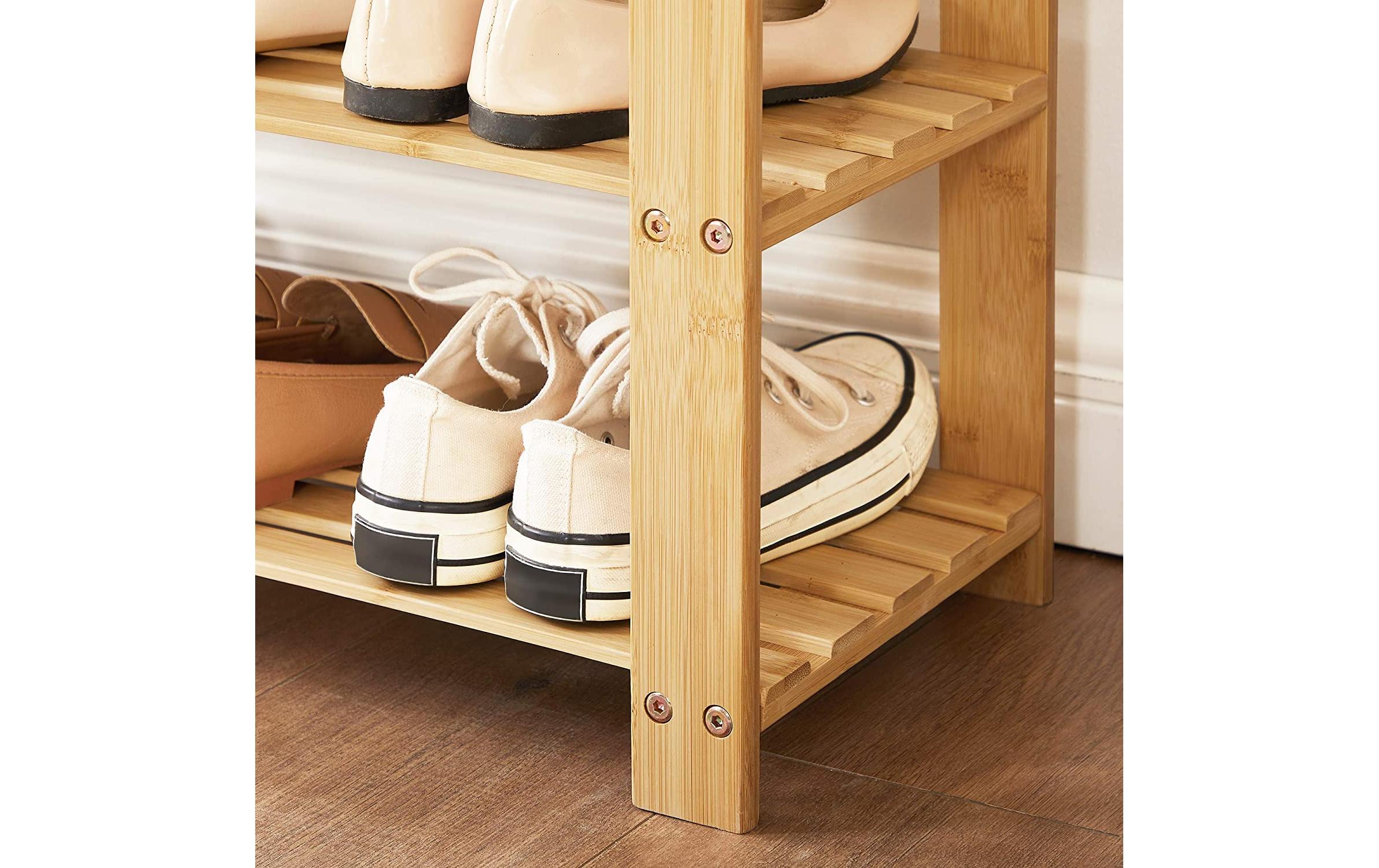 Songmics Schuhregal aus Bambus, Nature