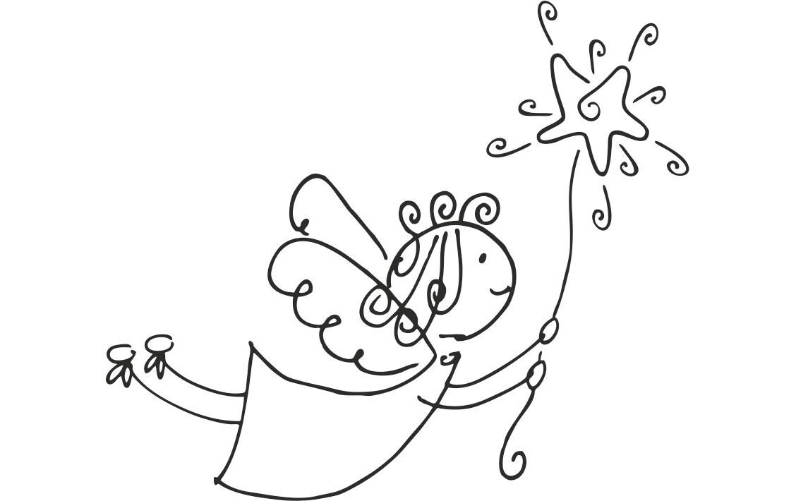 Heyda Stempel Engel, 7 x 6 cm