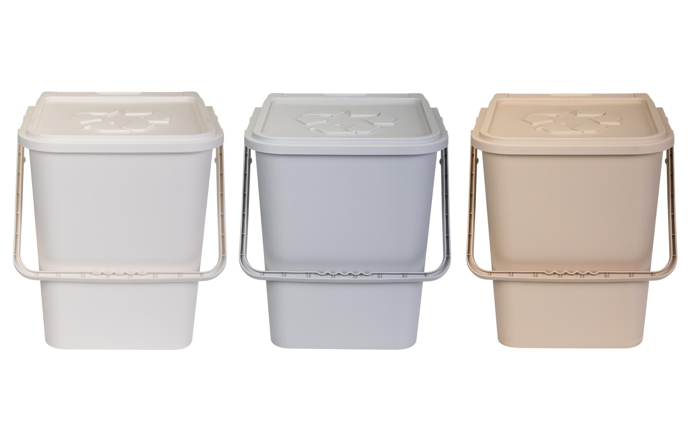 COCON Recyclingbehälter Sorto Mehrfarbig, 3 Stück, 45 L