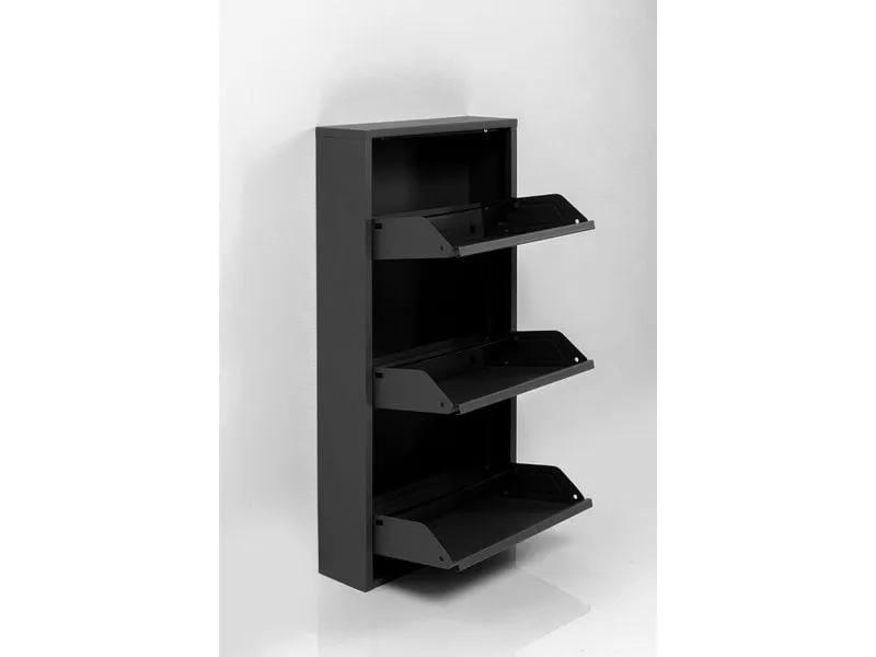 Kare Schuhschrank Caruso 3-er, 50 x 103 cm, Schwarz Kare Schuhschrank Caruso 3-er, 50 x 103 cm, Schwarz