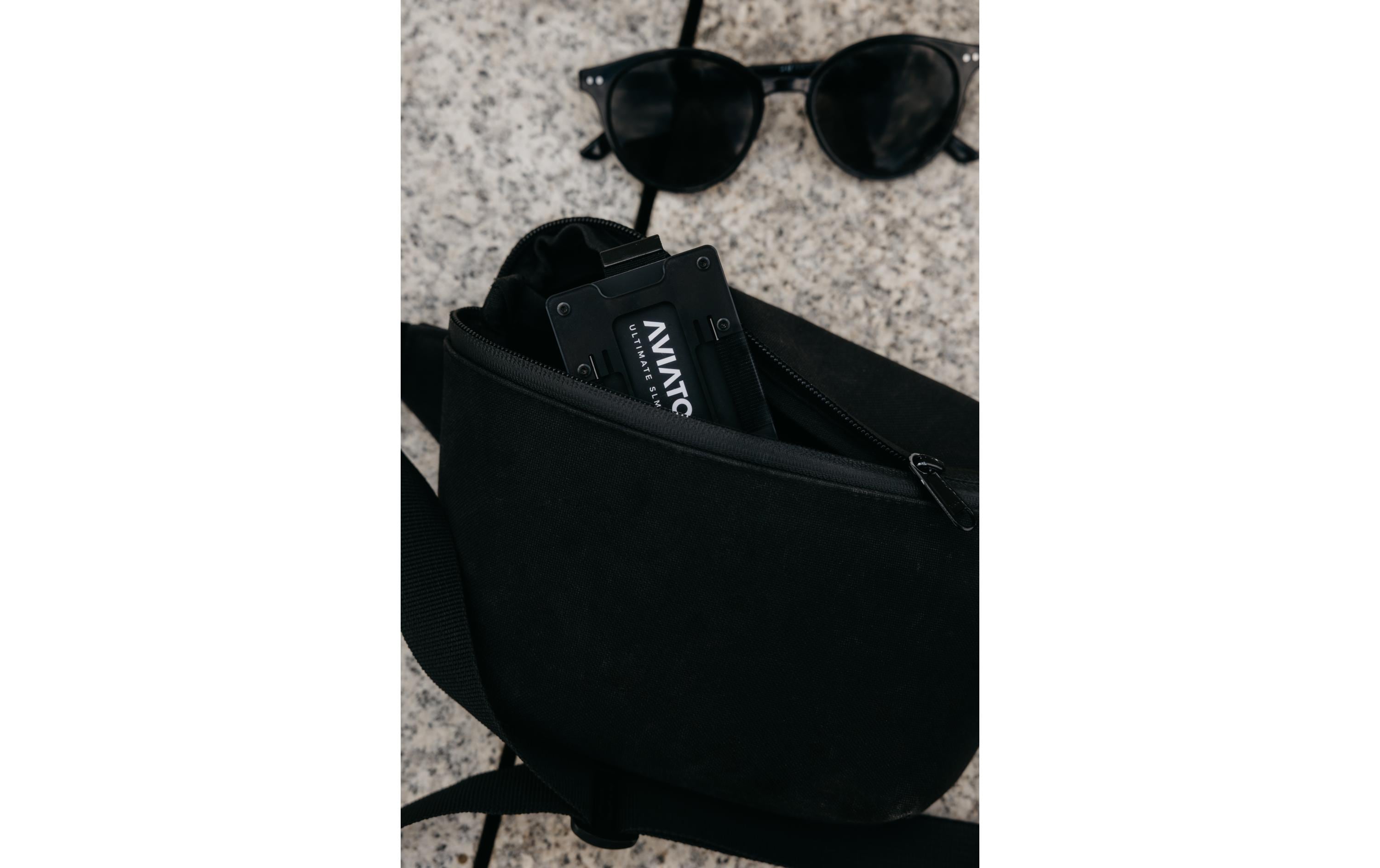 AVIATOR Wallet SLIDE Carbon cash clip fusion black