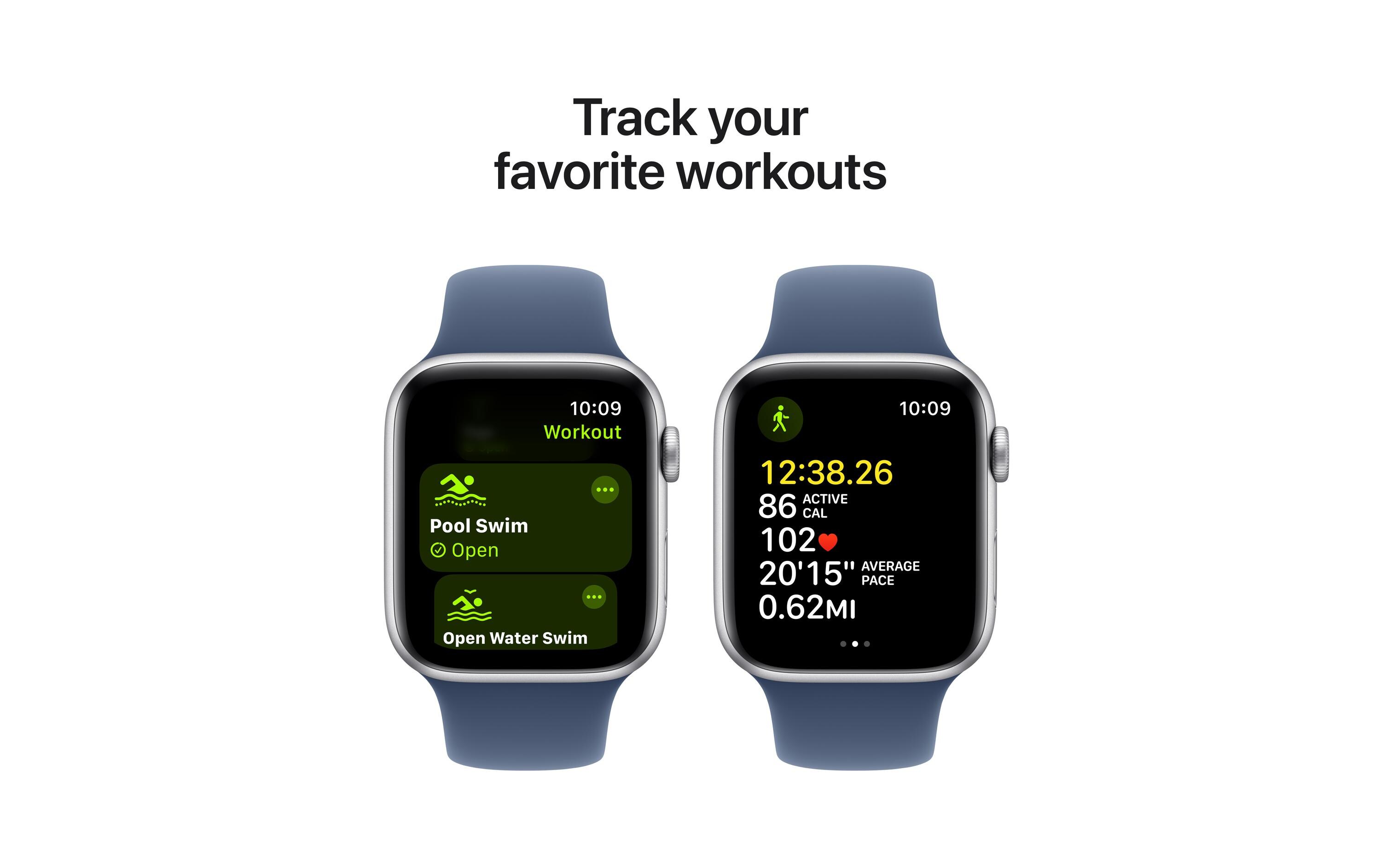 Apple Watch SE 2024 44 mm LTE Silver Denim Sport Band S/M