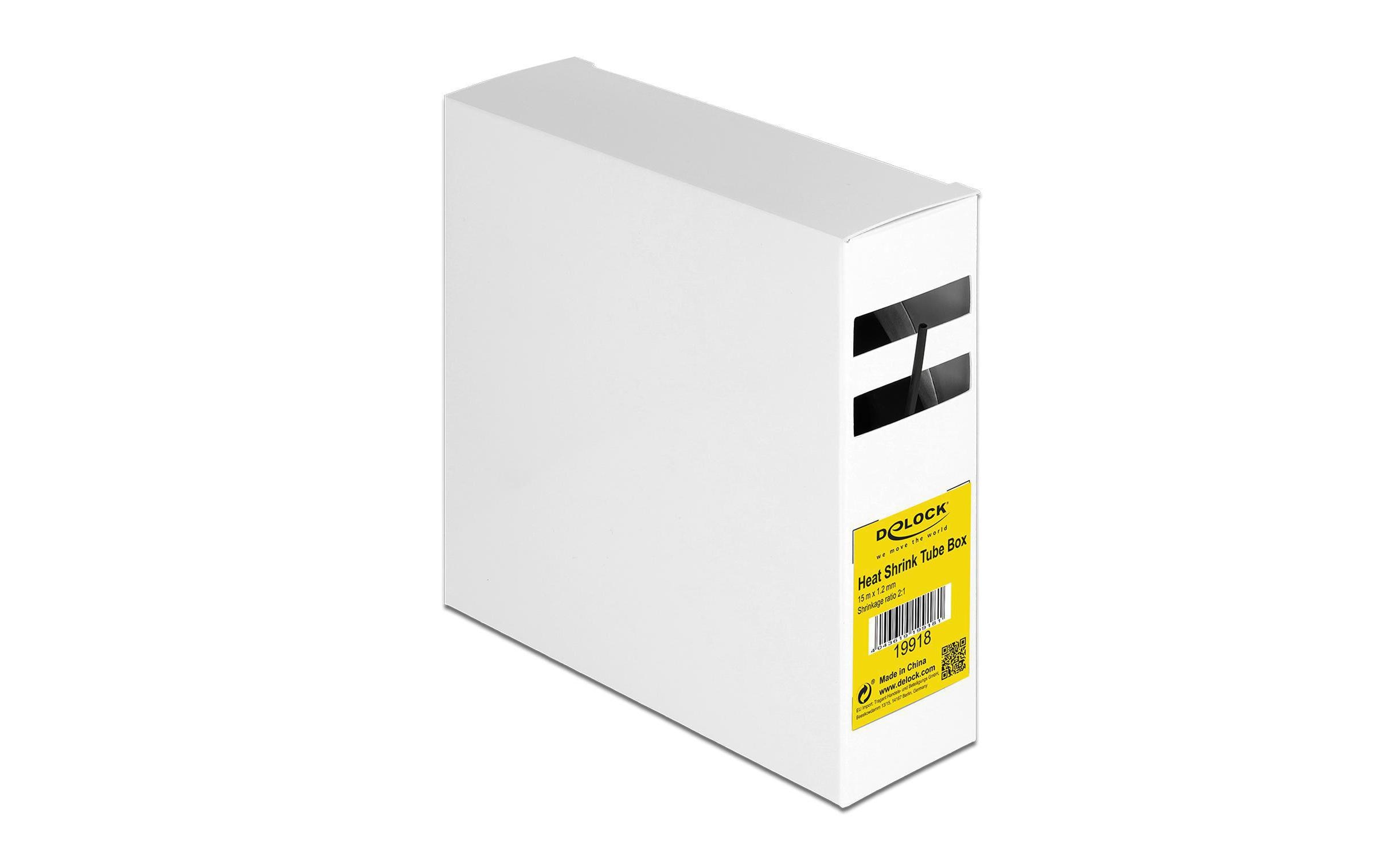 Delock Schrumpfschlauch 15 m x 1.2 mm Schwarz Delock Schrumpfschlauch 15 m x 1.2 mm Schwarz