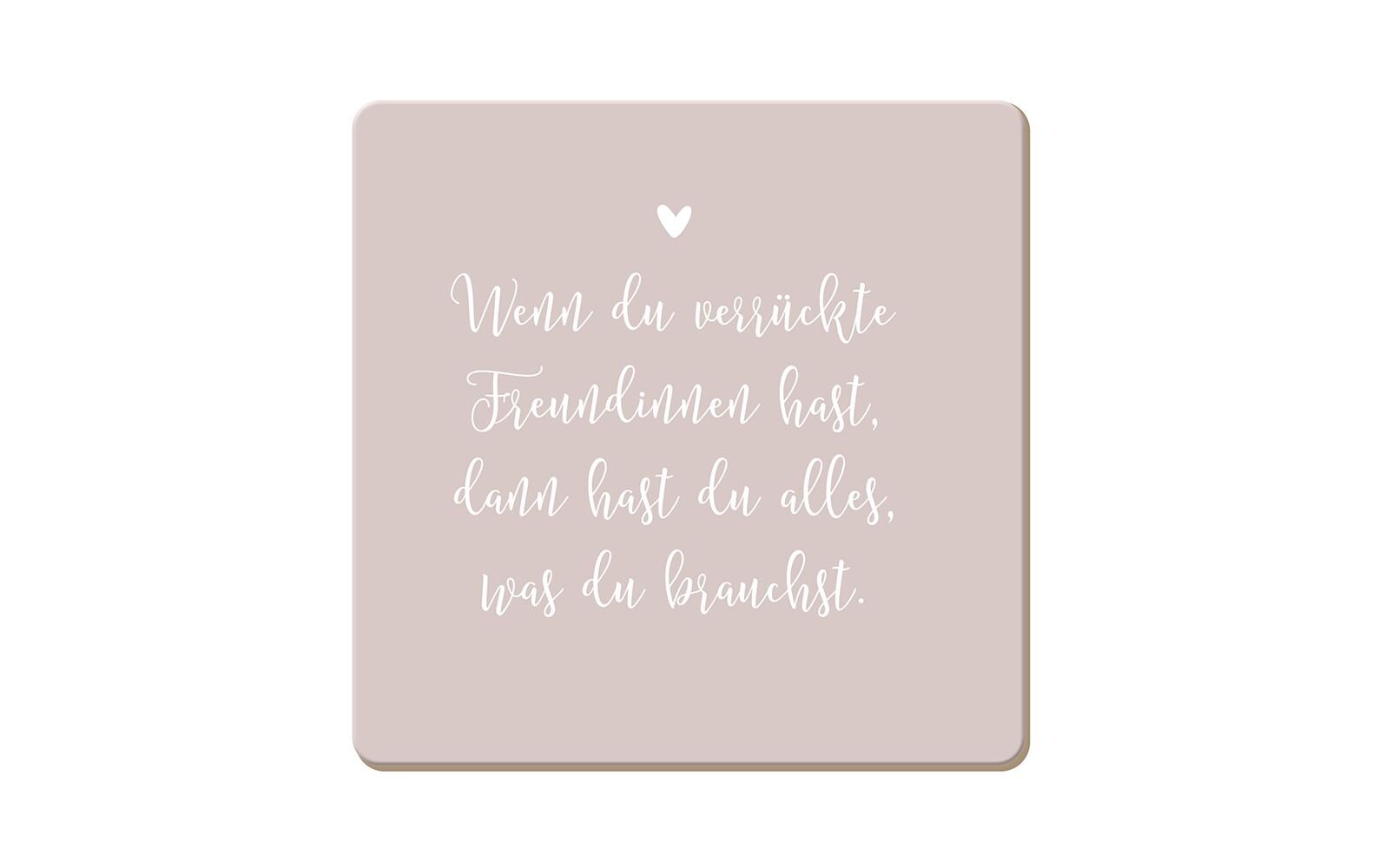 Grafik Werkstatt Korkuntersetzer verrückte Freundinnen