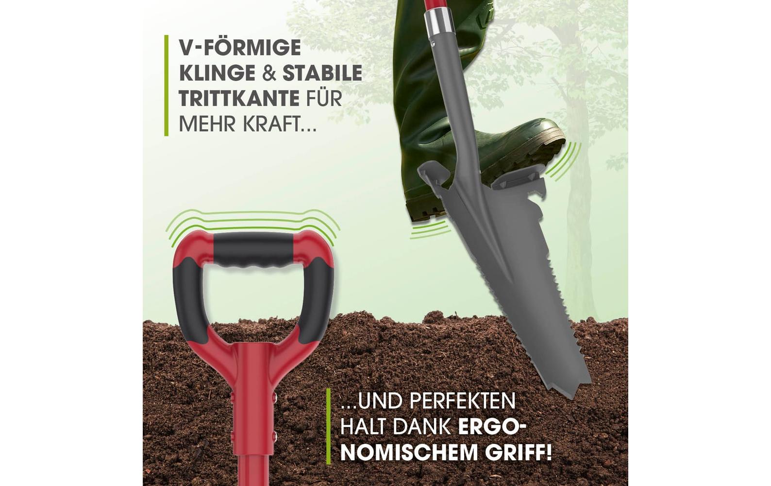 SOG EASYmaxx Spaten- & Wurzelsäge - 114 cm, Grau/Rot